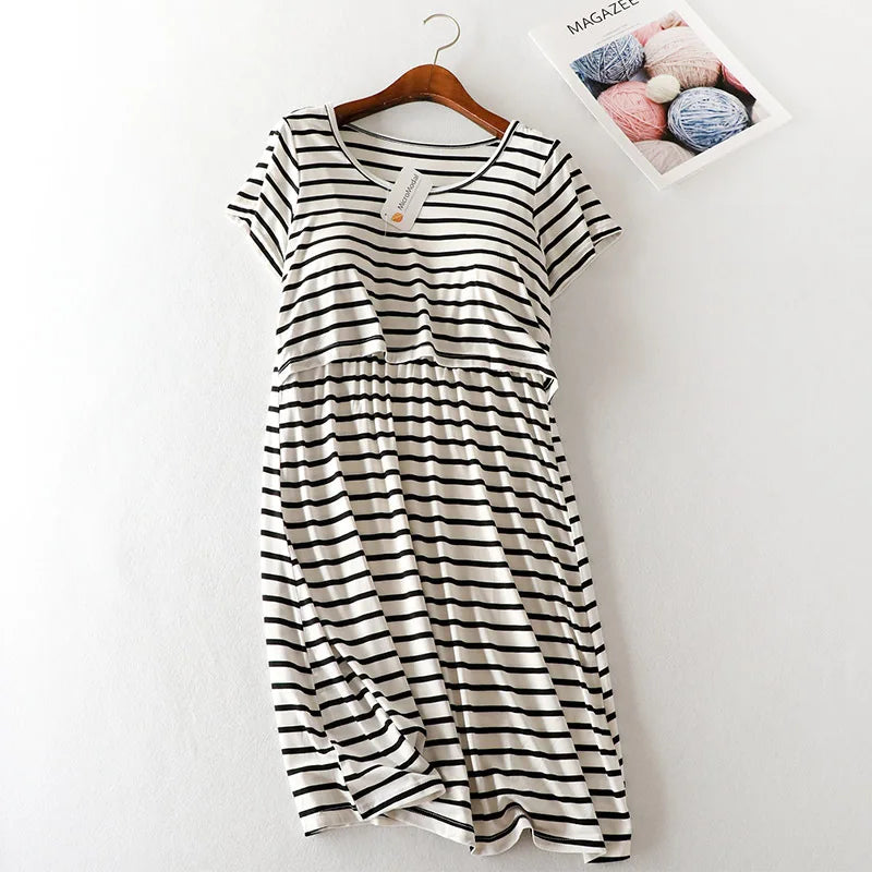 Striped Maternity Nightdress