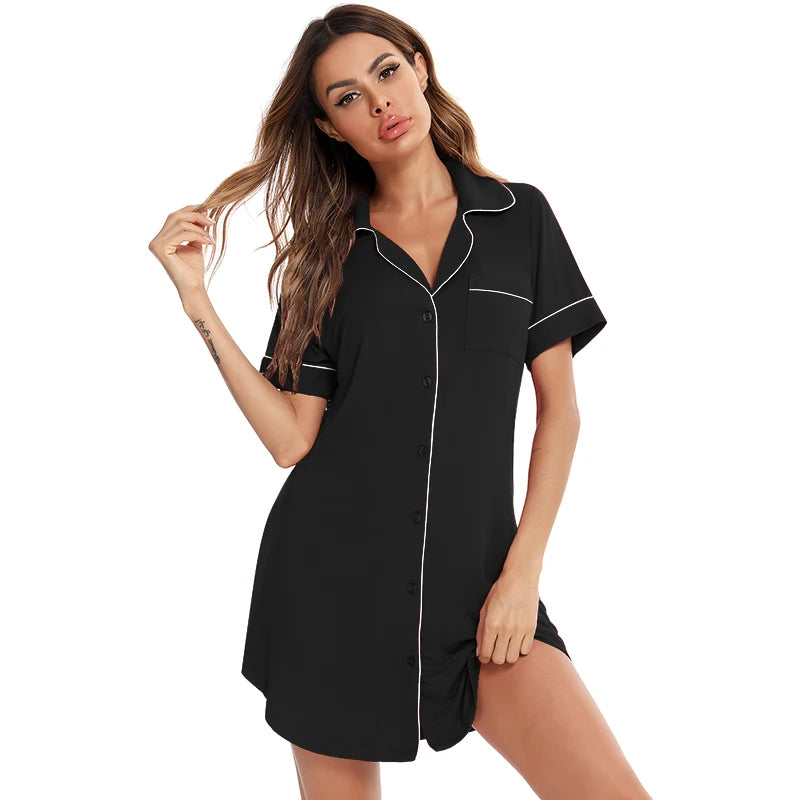 Women's Loose Silk Nightgown