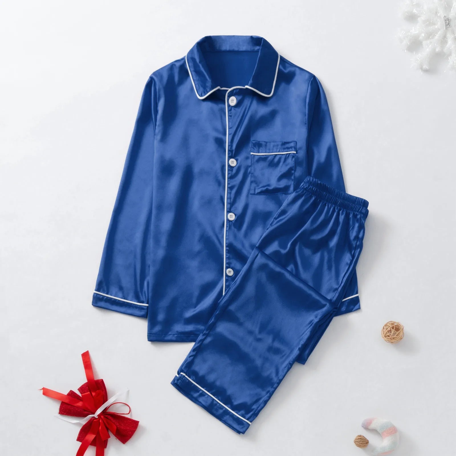 Family Silk Christmas Pyjama Set