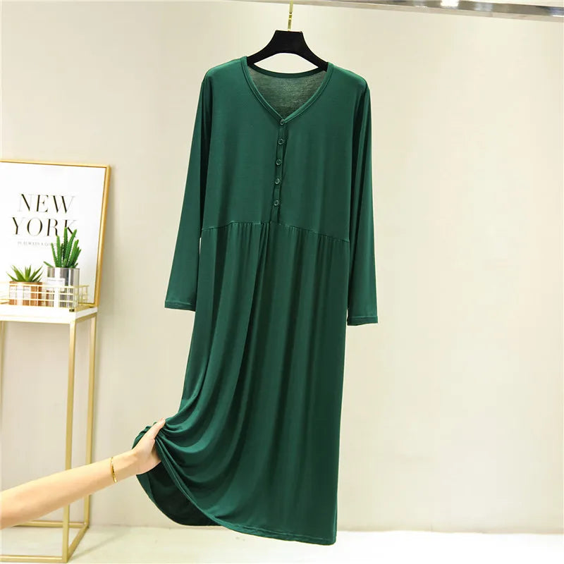 Long Sleeve Modal Maternity Nightdress