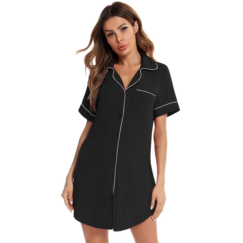 Women's Loose Silk Nightgown