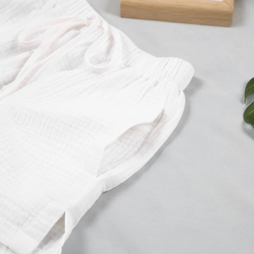 Women's Cotton Laced Pyjama Short Set