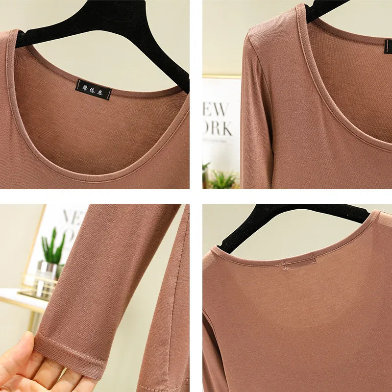 Modal Long-Sleeve Pyjama Tops for Women