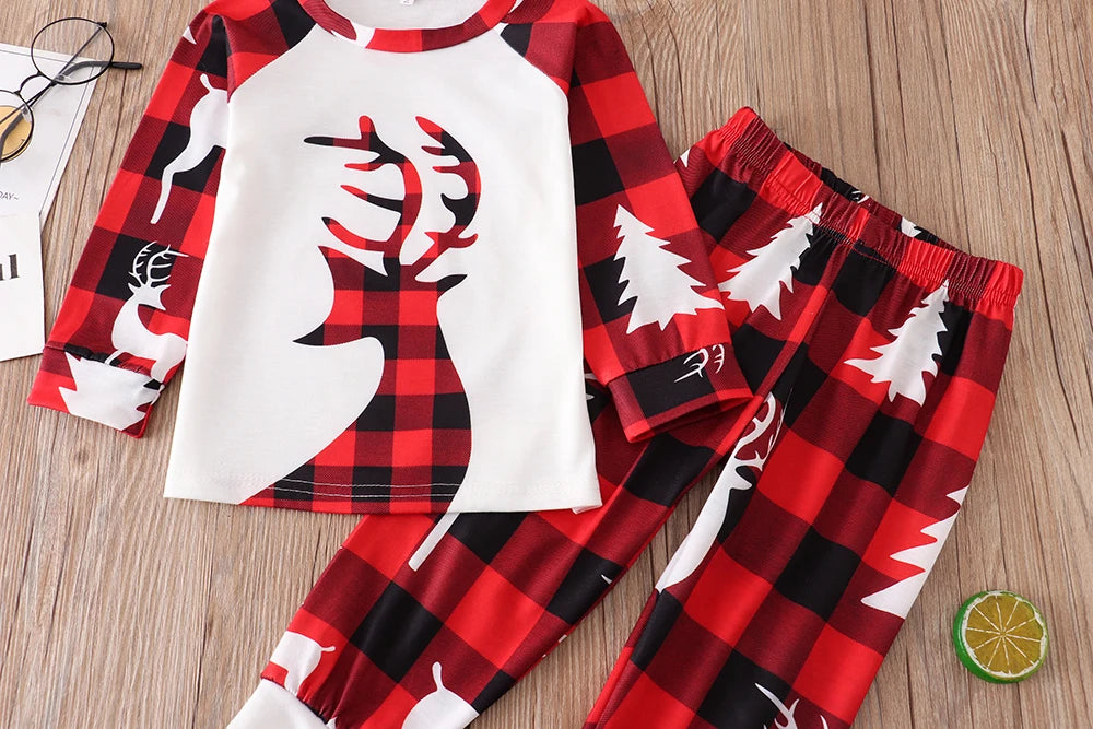 Elk Print Xmas Family Matching Pyjamas