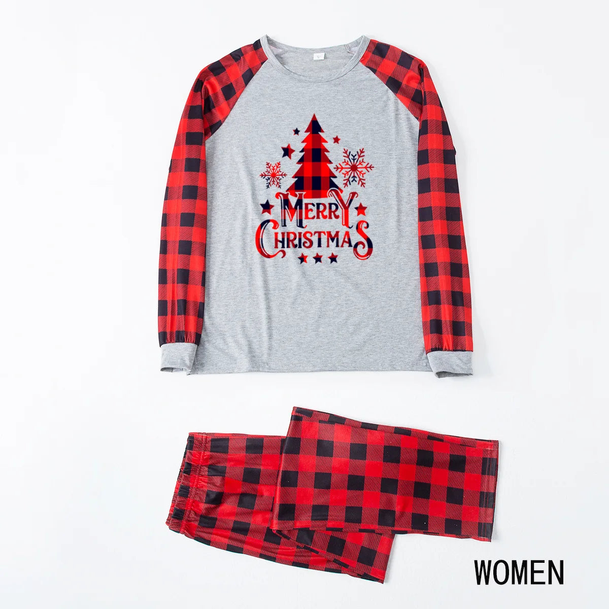 Matching Family Xmas Tree Print Pyjama Set