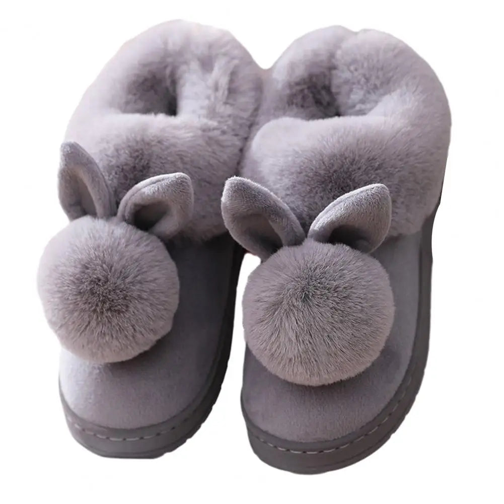 Women's Thick Sole Plush Bunny Slippers