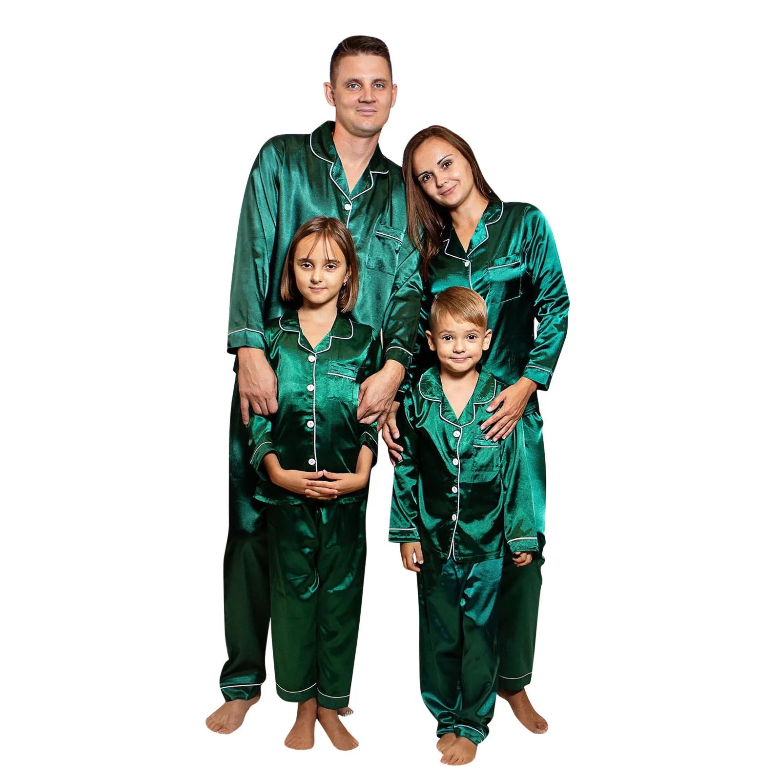 Matching Family Satin Christmas Pyjamas Set