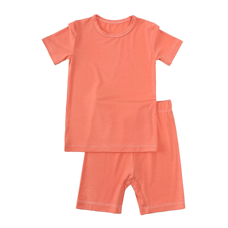 Coral Bamboo Kids Pyjama Set