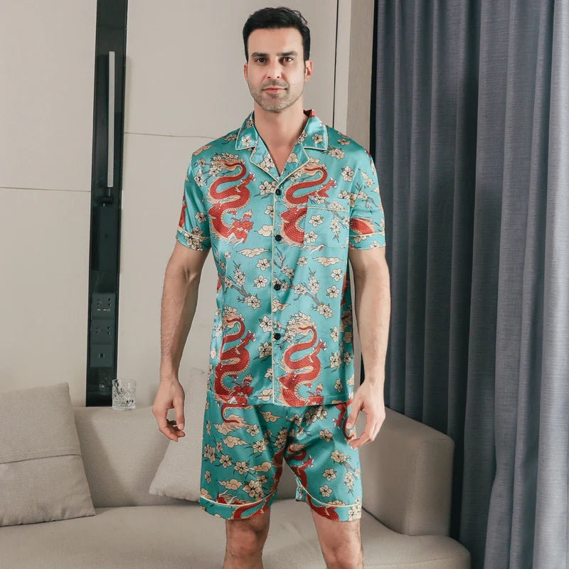 Men's Pyjamas Short Sleeved Shorty Set