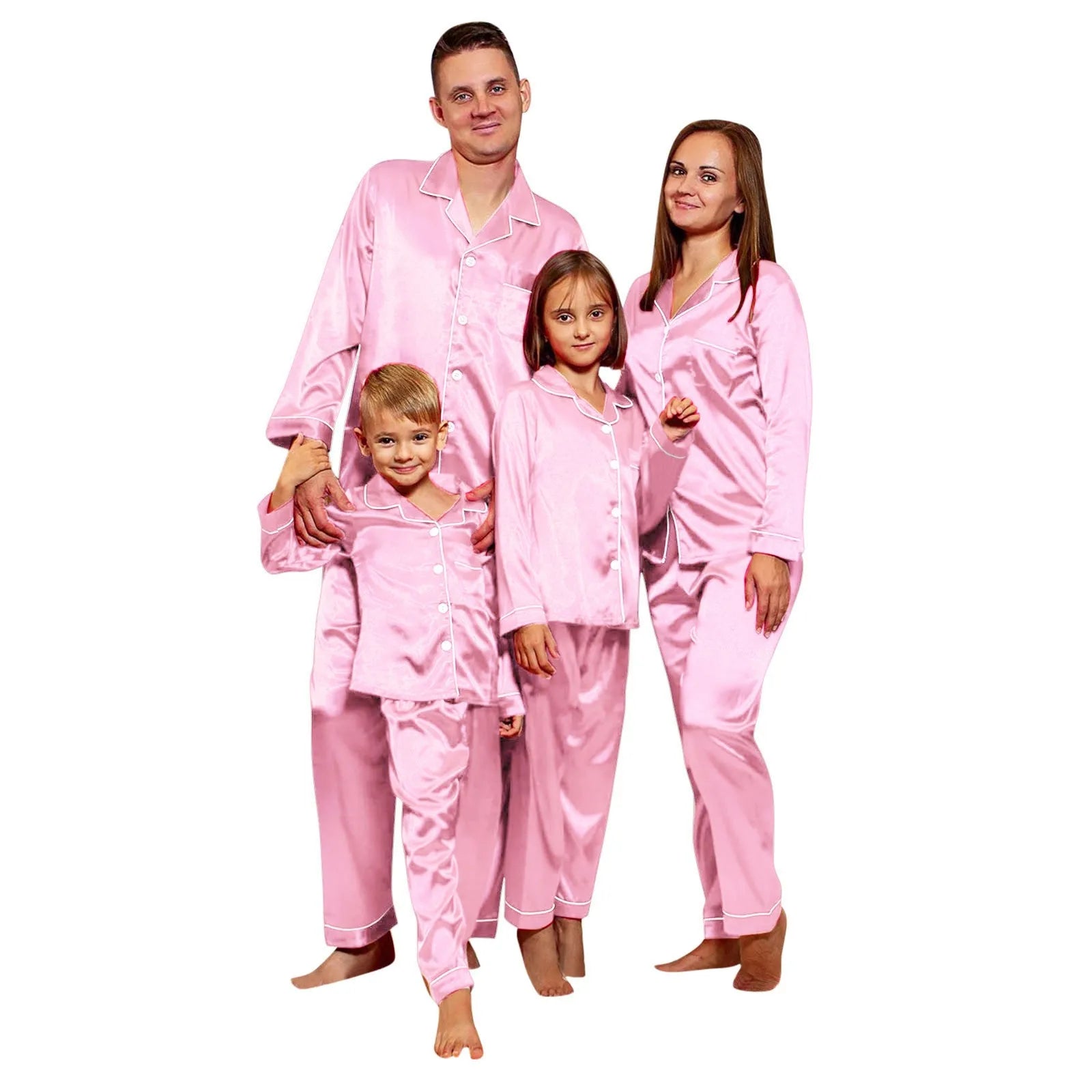 Matching Family Satin Christmas Pyjamas Set