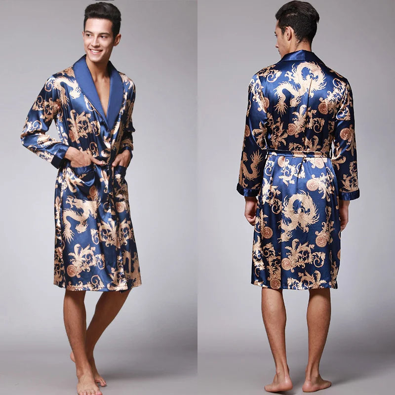 Dragon Silk Satin Robe