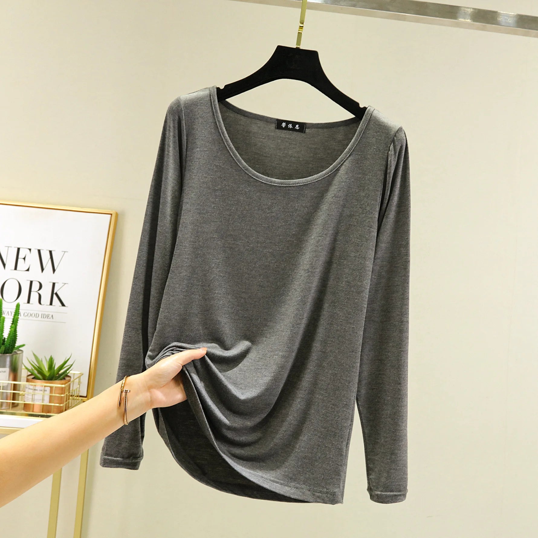 Modal Long-Sleeve Pyjama Tops for Women