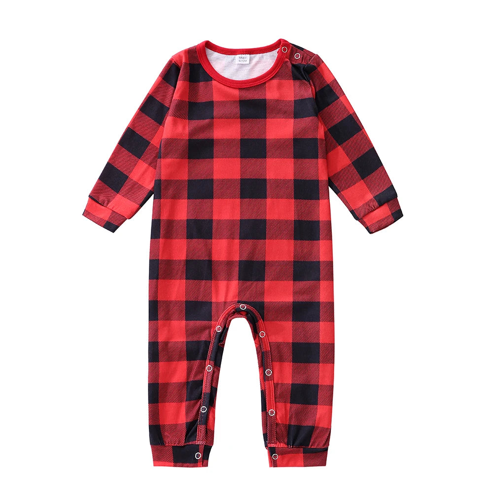 Red Tree Print Christmas Family Pyjama Set