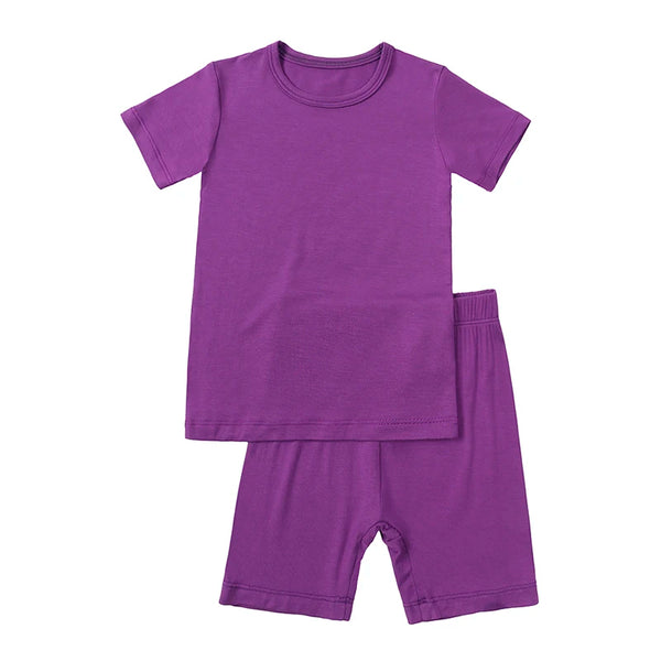 Plum Purple Bamboo Kids Pyjama Set