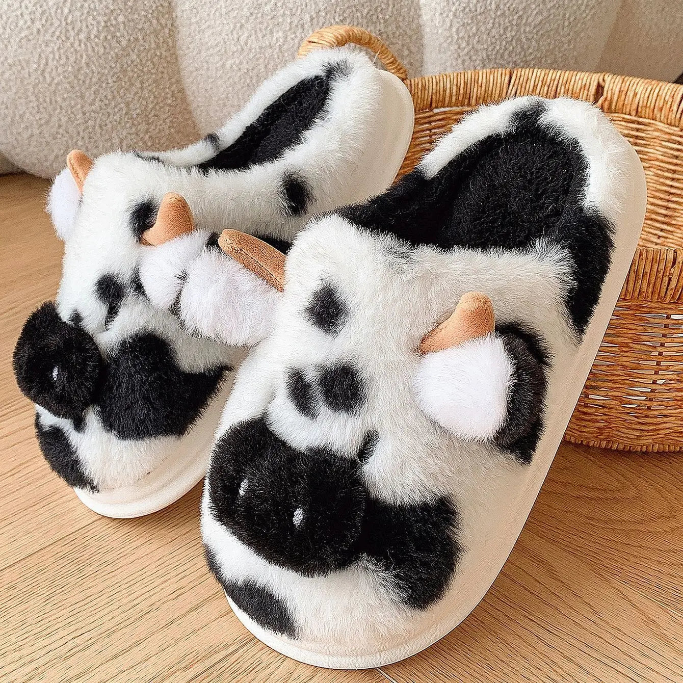Women's Cow Slippers