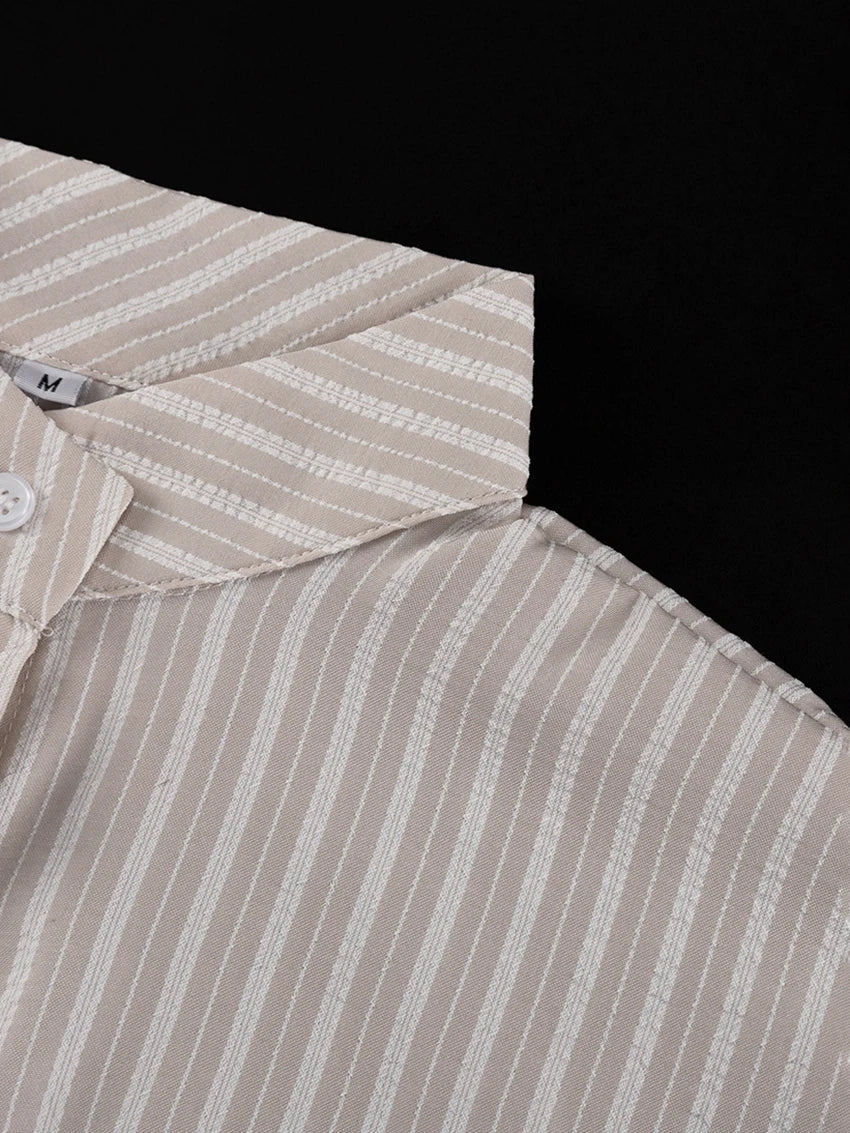 Women's Striped Shirt & Shorts Pyjama Set