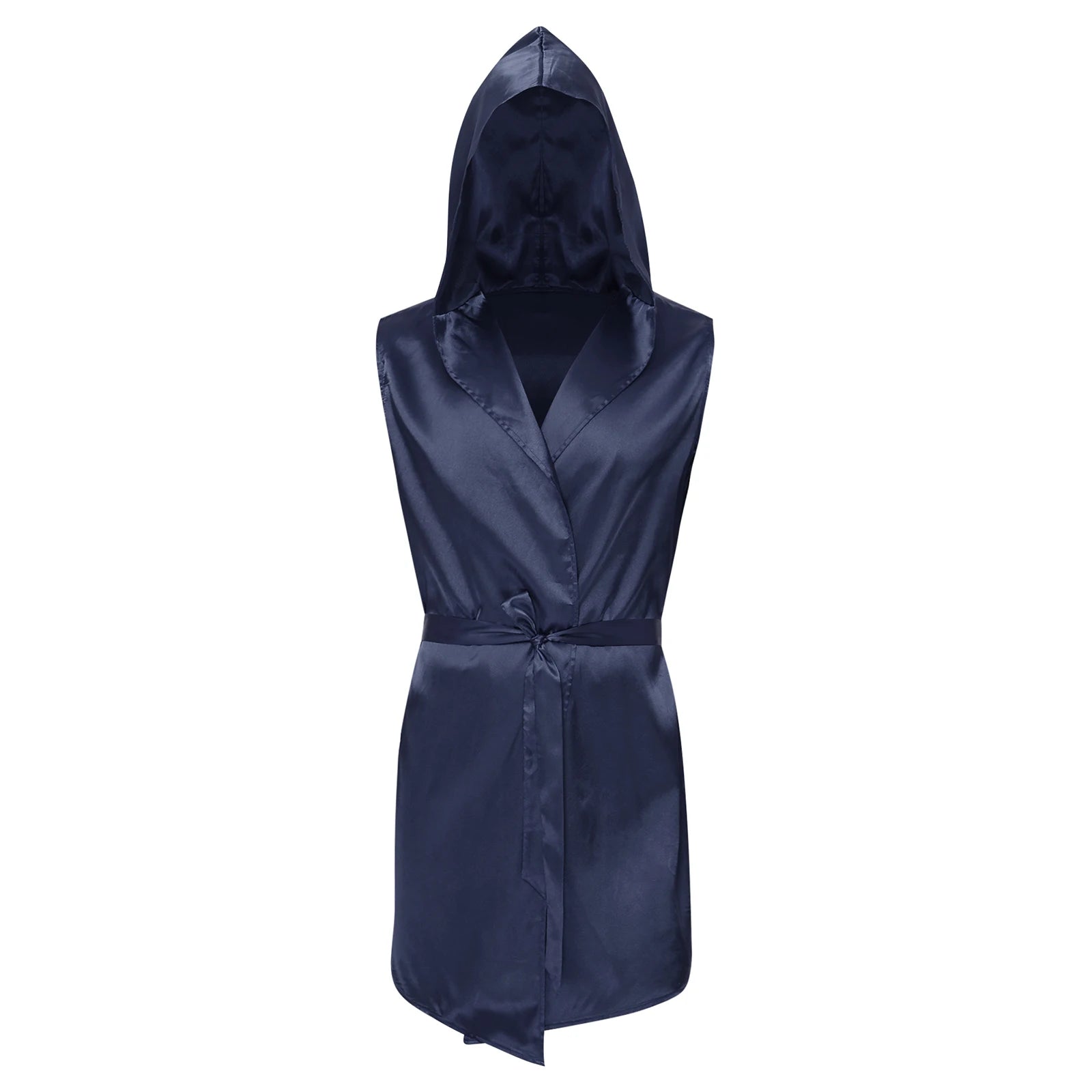 Mens Satin Robe Silky Bathrobe