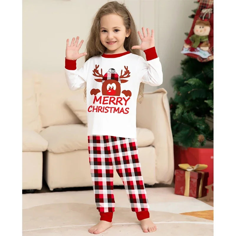 Reindeer Plaid Christmas Pyjamas Set