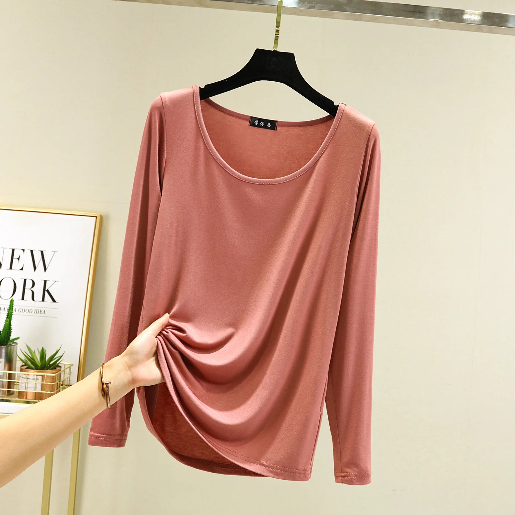 Modal Long-Sleeve Pyjama Tops for Women