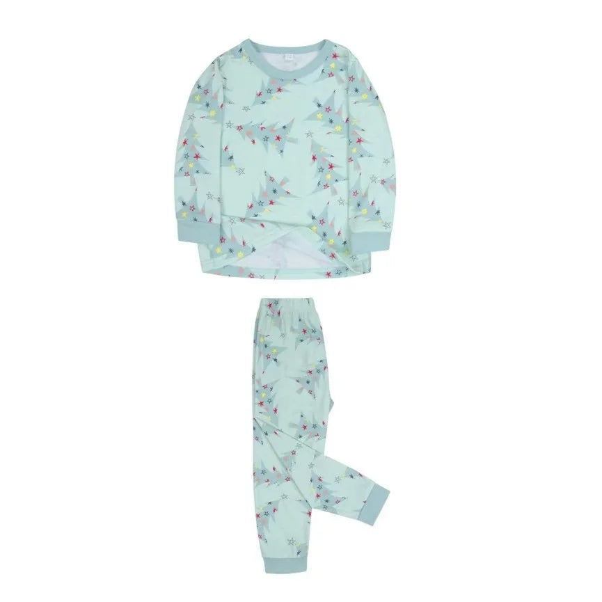 Family Xmas Tree & Stars Matching Pyjama Set