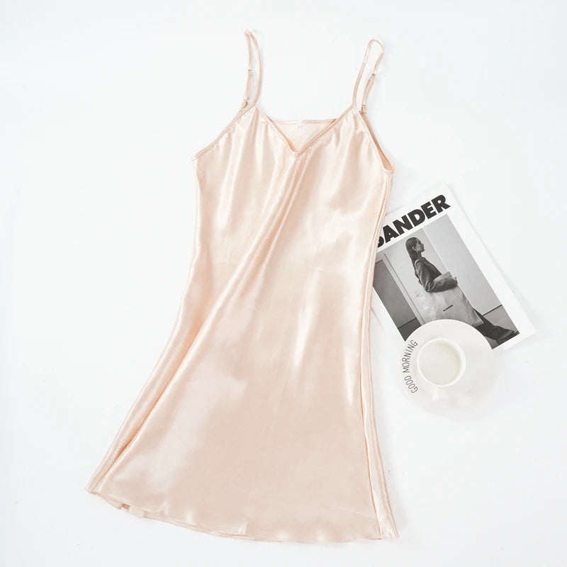 Women's Sleeveless Satin Nightgown