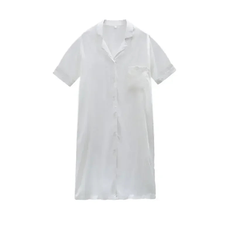 Women's Cotton Satin Embroidery Pyjama Set