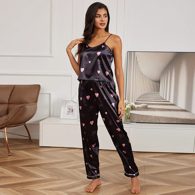 Women's Cosy Hearts Pyjamas Set