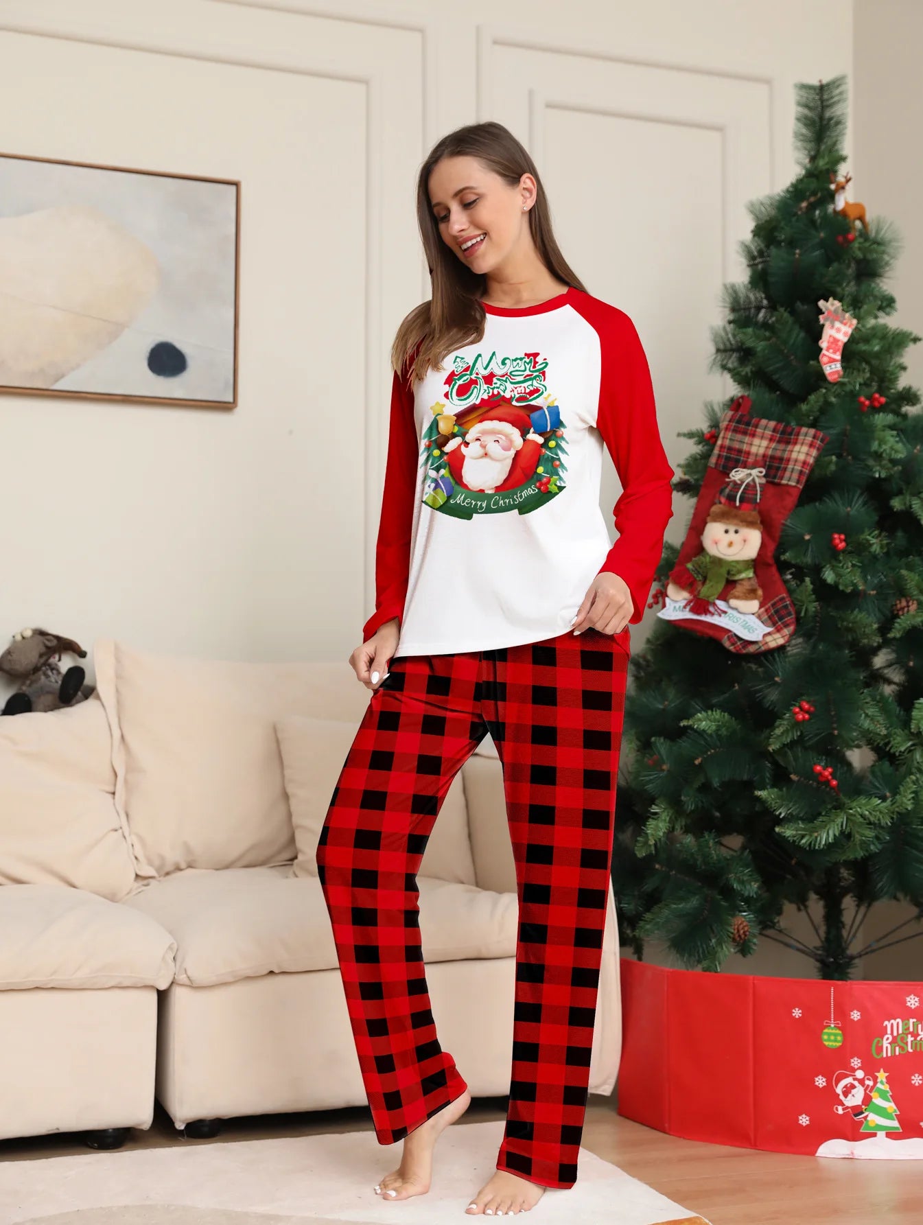 Red Santa Family Christmas Pyjama Set
