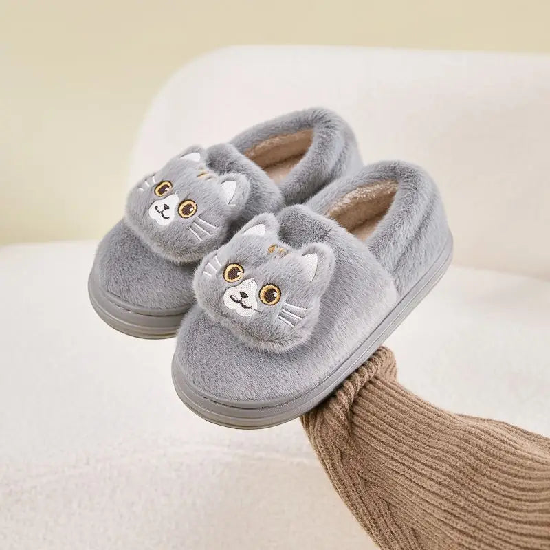 Women's Fuzzy Kitty Slippers