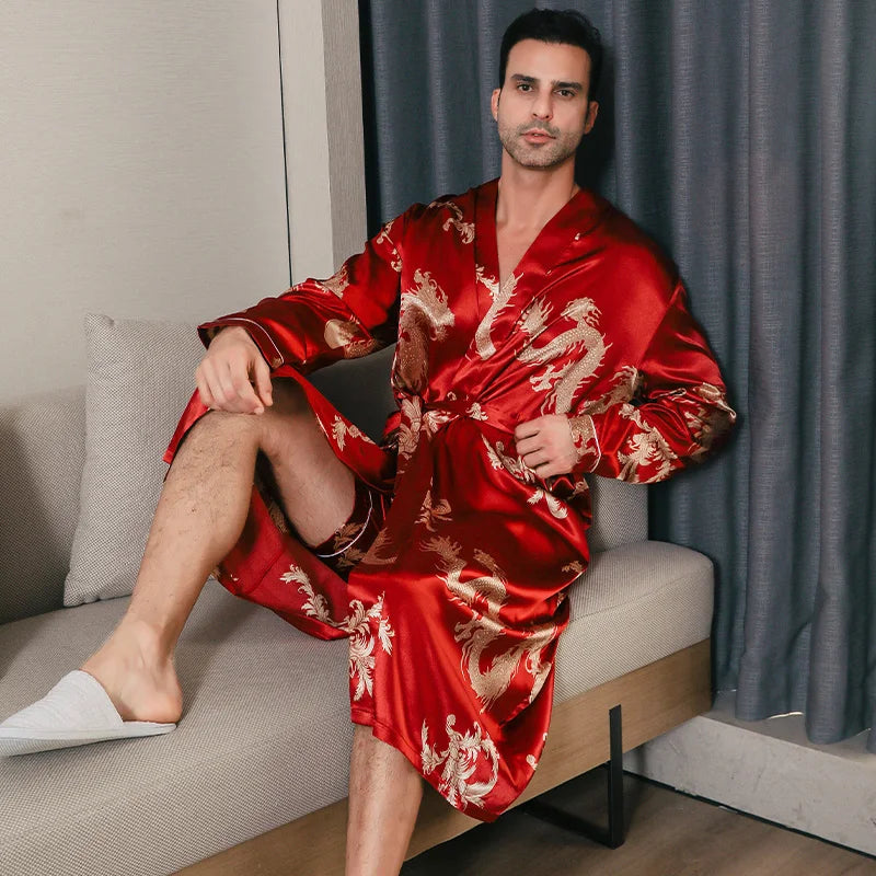 Men's Silk Oversized Robe
