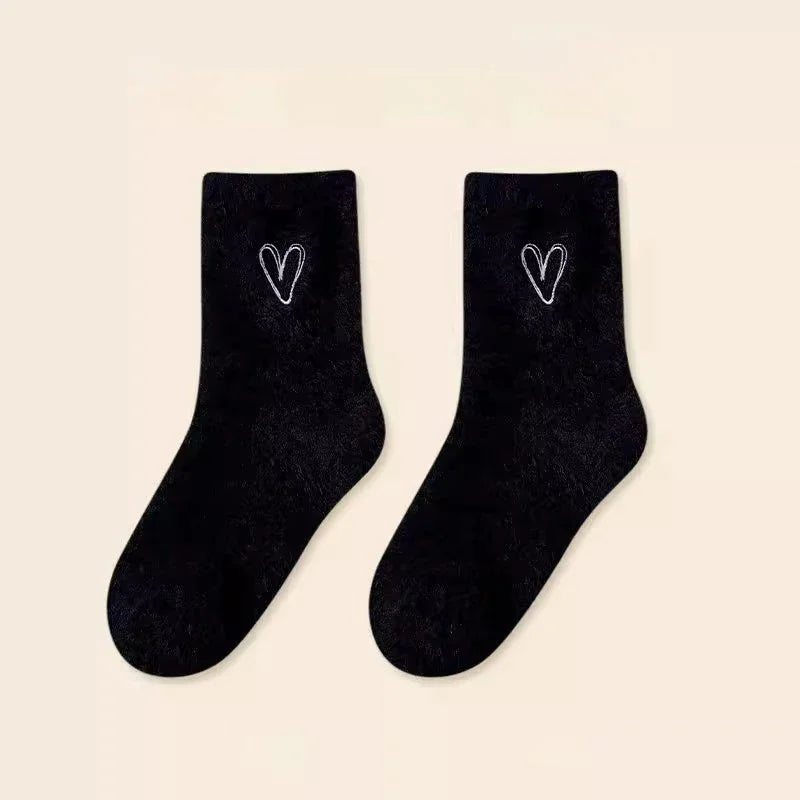 Women's Fluffy Heart Socks