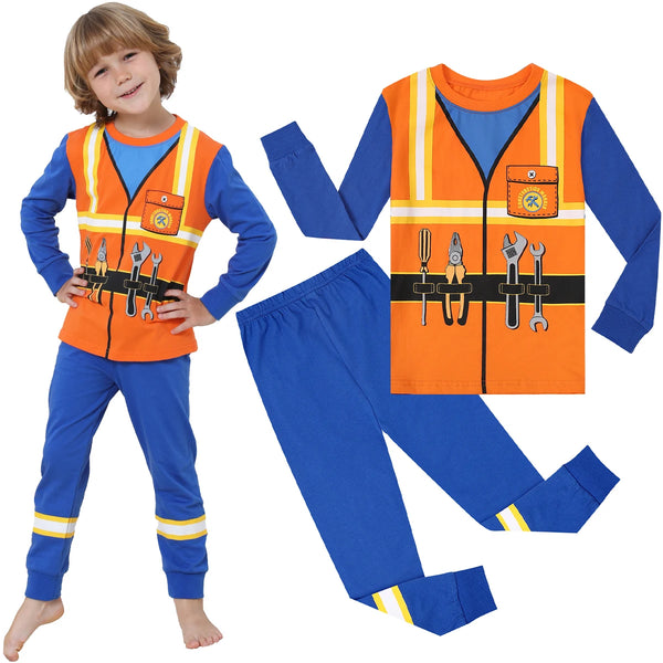 Kids Construction Worker Halloween Pyjama Set
