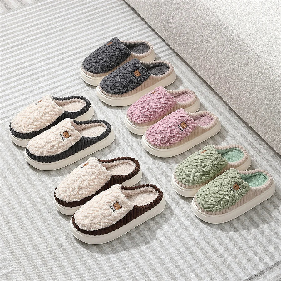 Women's Cotton Faux Fur Slippers