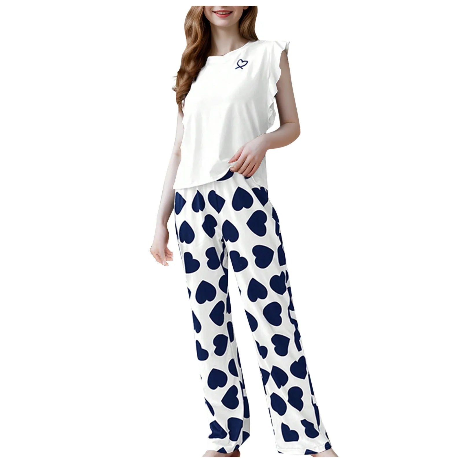Women's Love Print Pyjama Set