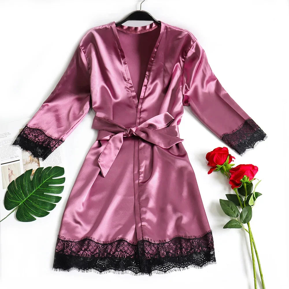 Women's Dressing Gown Satin Robe