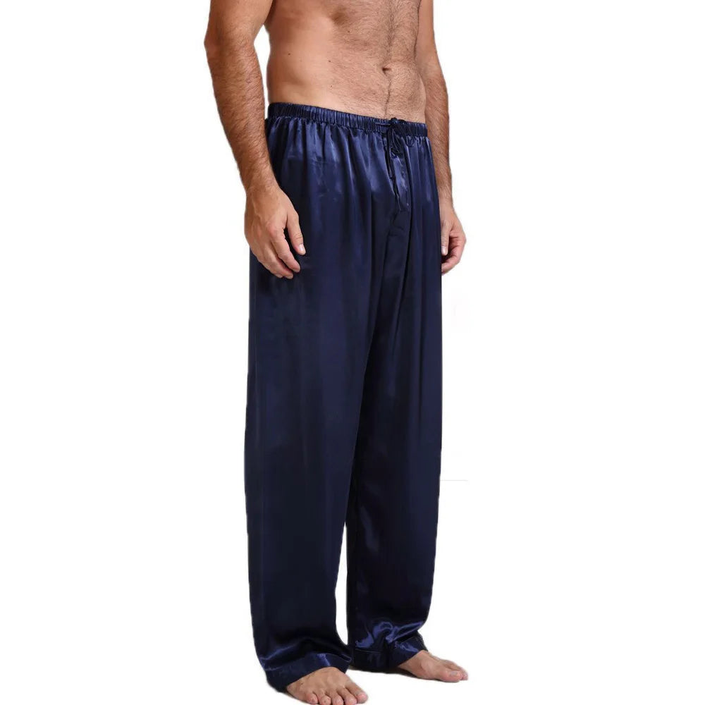 Men's Long Silk Pyjama Bottoms