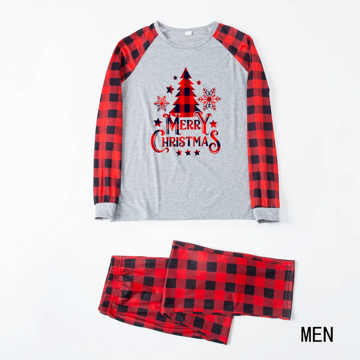 Matching Family Xmas Tree Print Pyjama Set