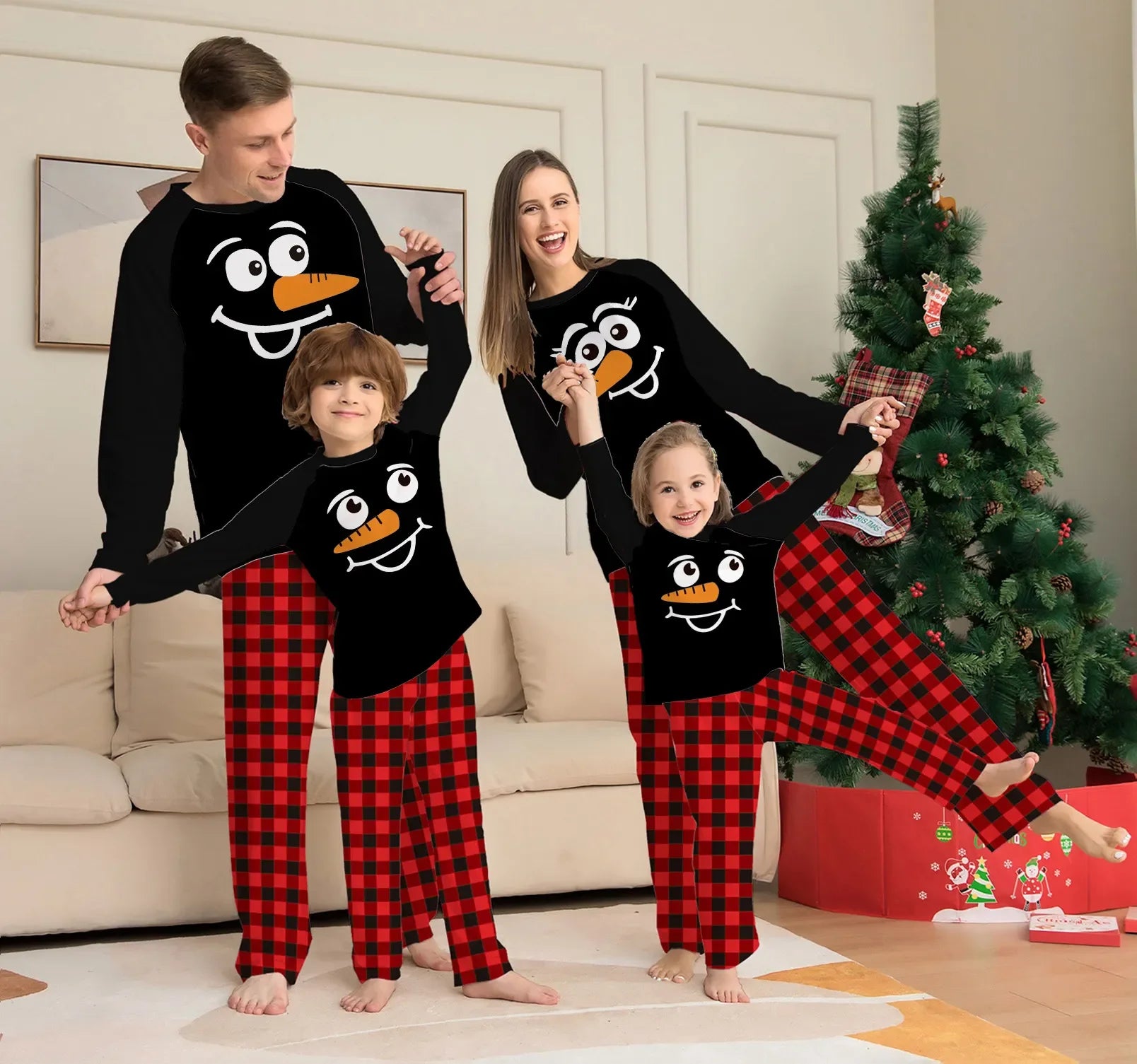 Snowman Family Christmas Pyjama Set