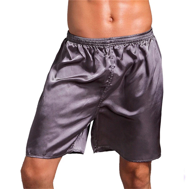 Men's Casual Satin Pyjama Shorts