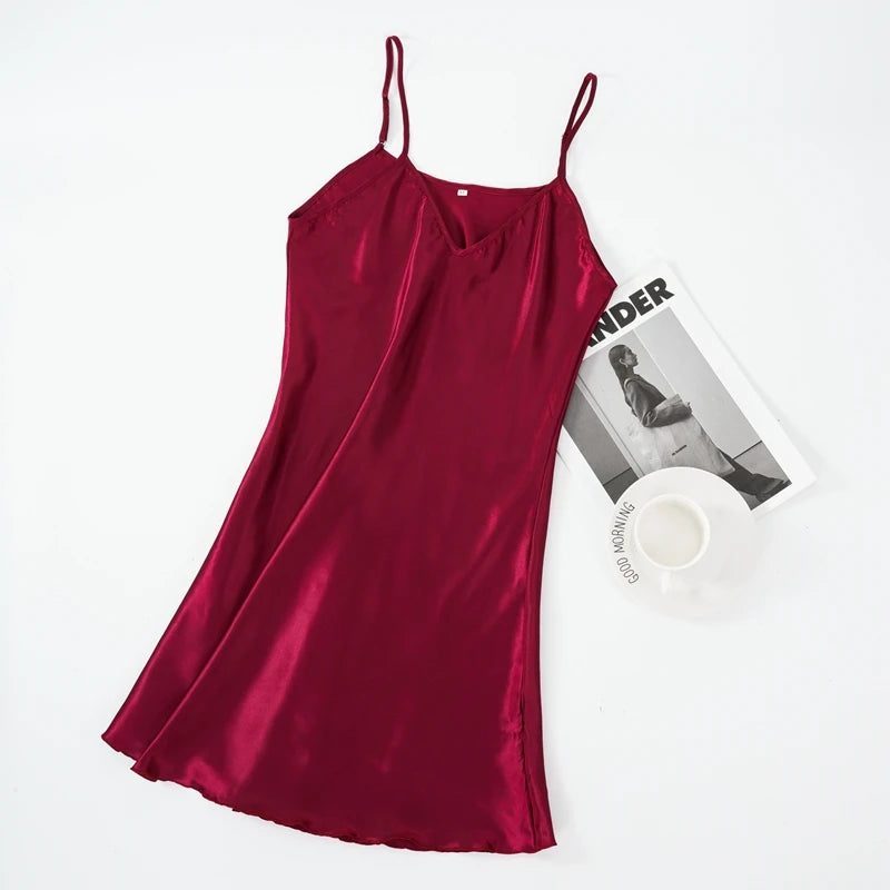 Women's Sleeveless Satin Nightgown