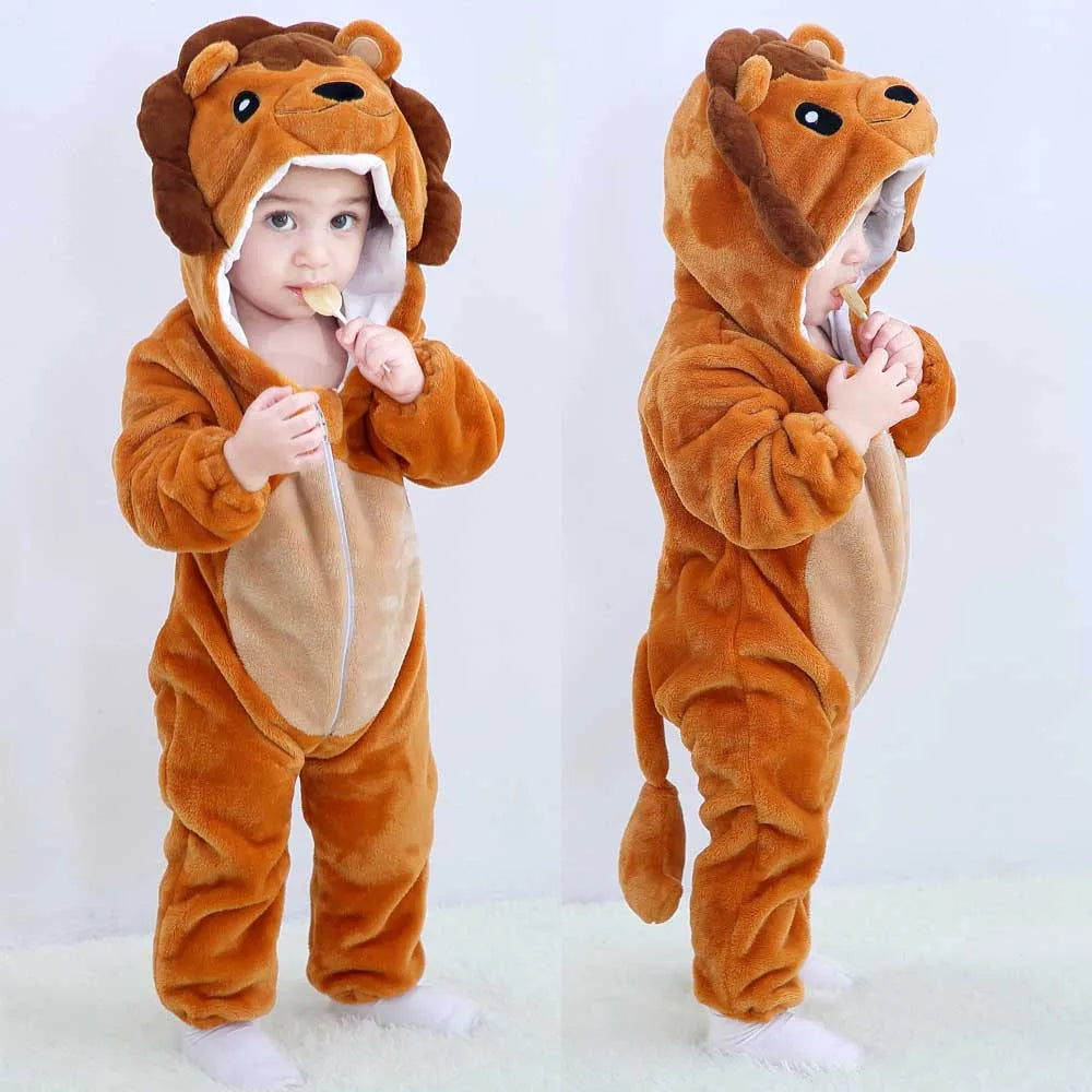 Infant Brown Lion Animal Onesie