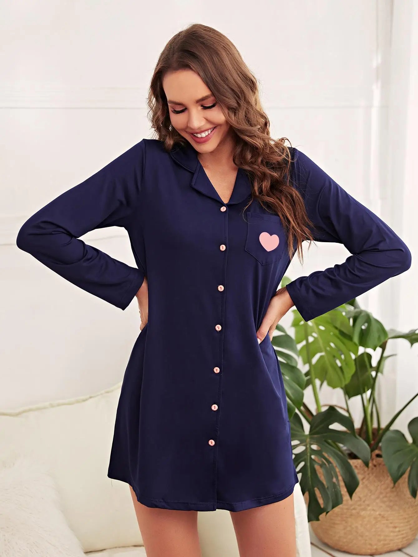 Navy Bliss Sleepwear Dress