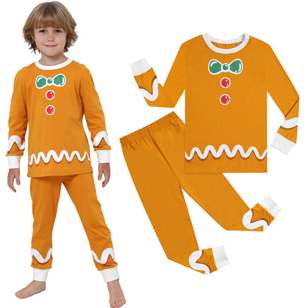 Kid's Gingerbread Christmas Pyjama Set