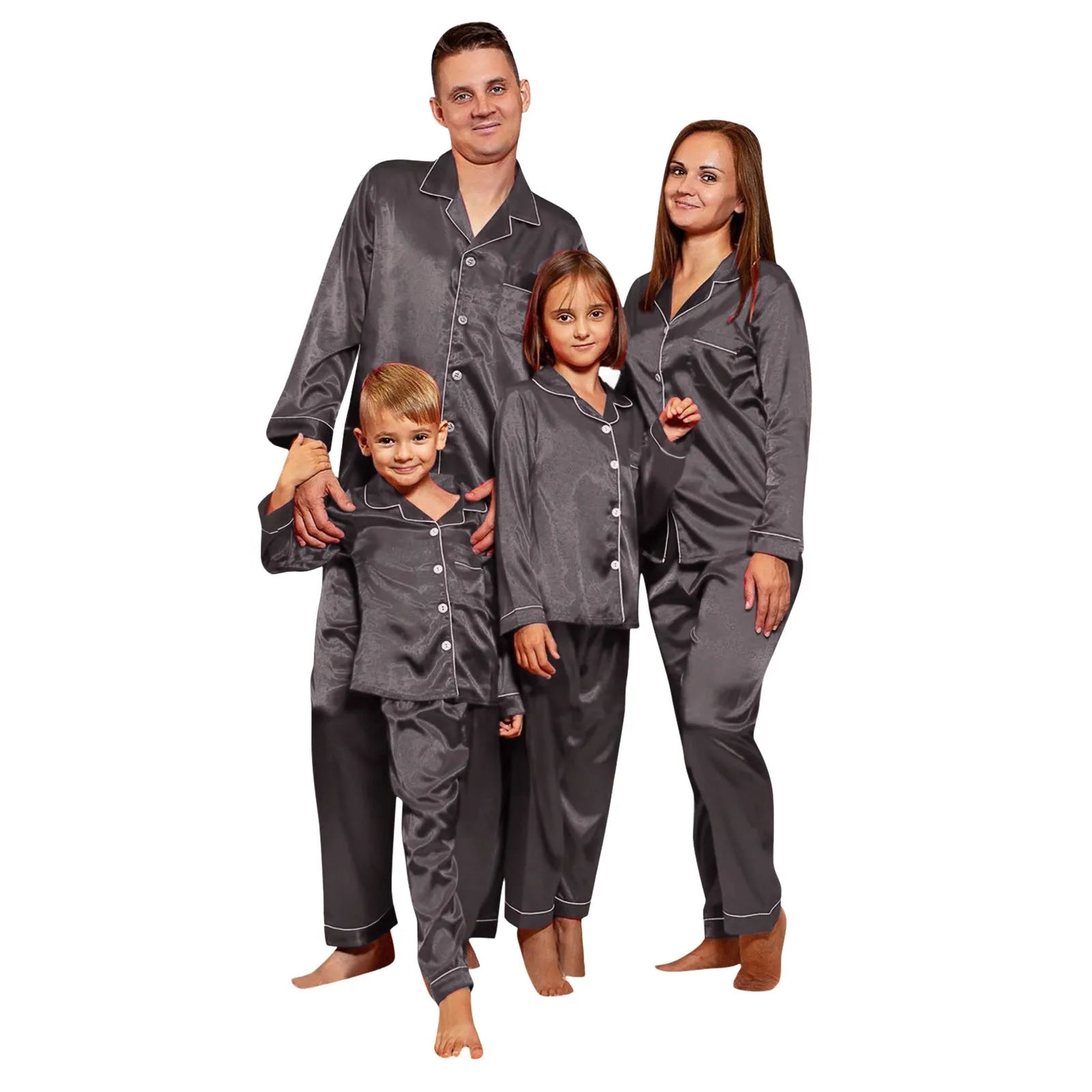Matching Family Satin Christmas Pyjamas Set