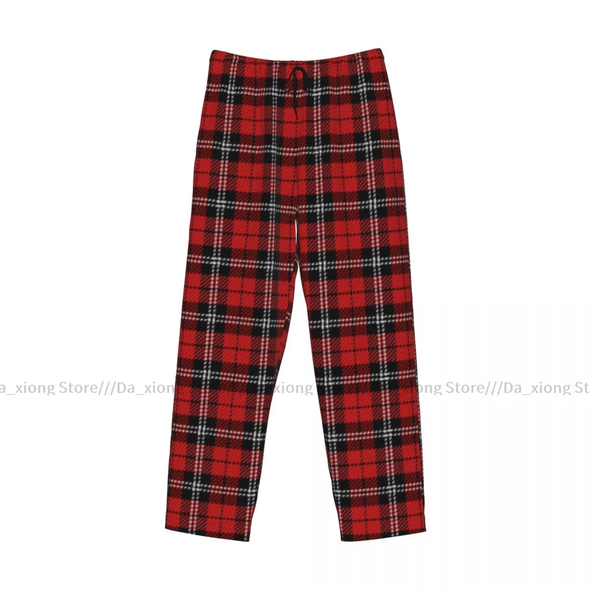 Men's Red Plaid Pattern Pyjama Bottoms