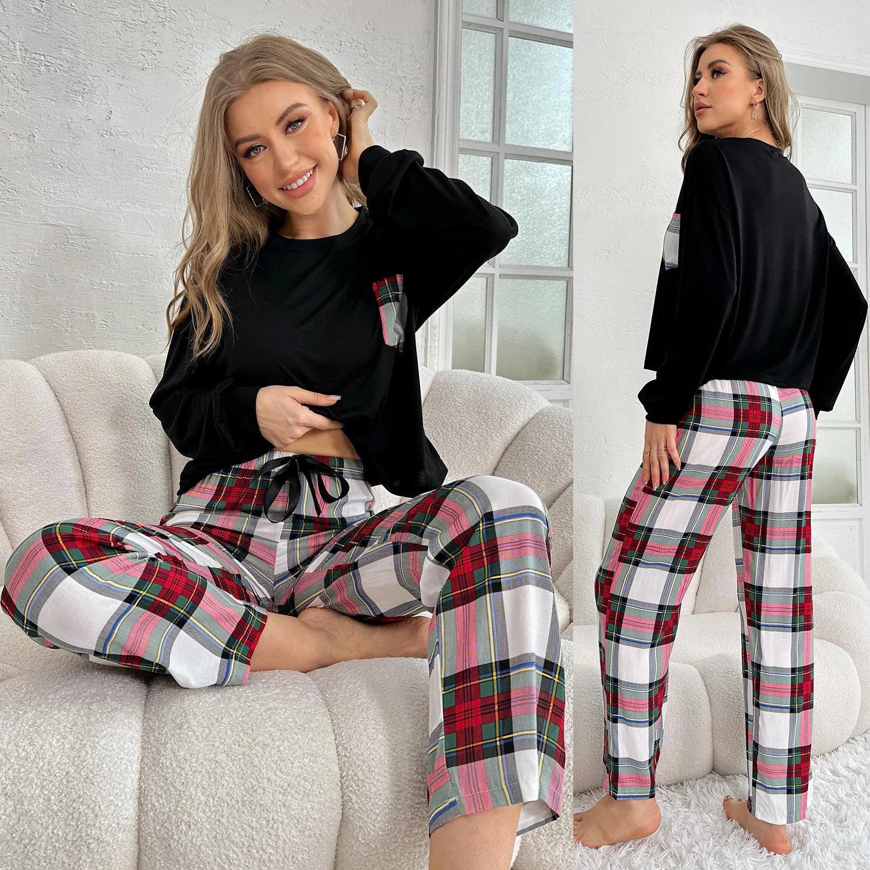 Cosy Checkered Lounge Set