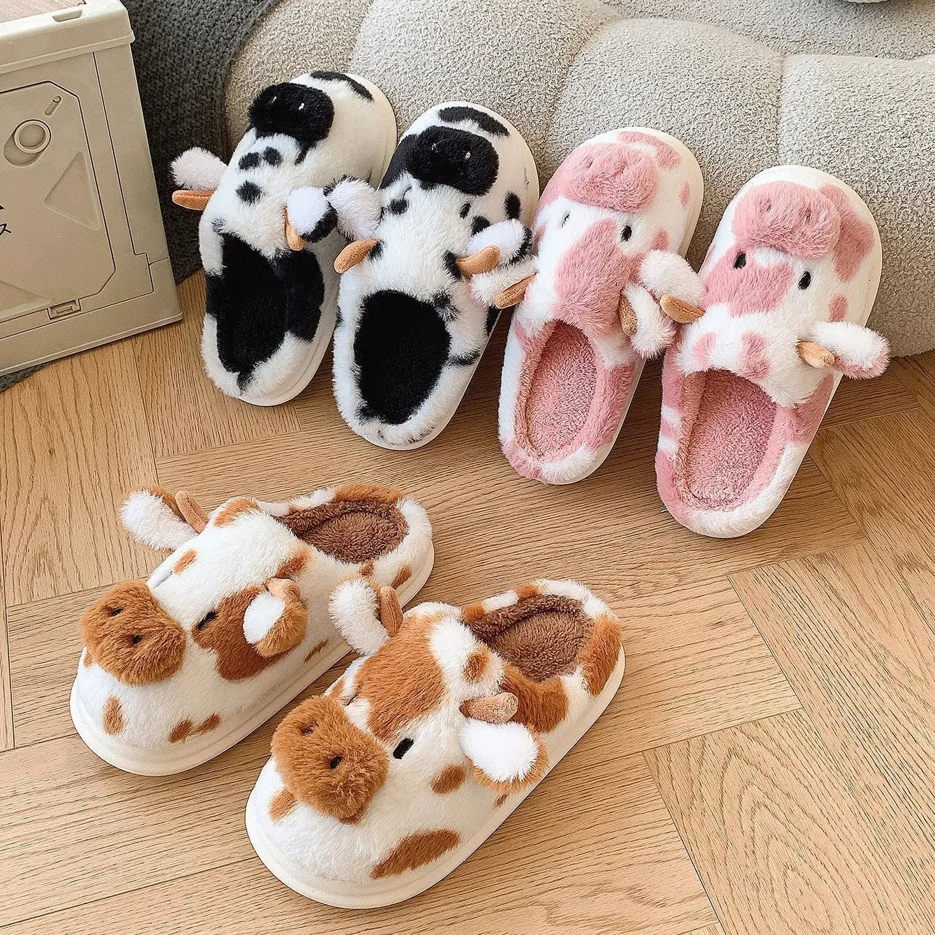 Women's Cow Slippers