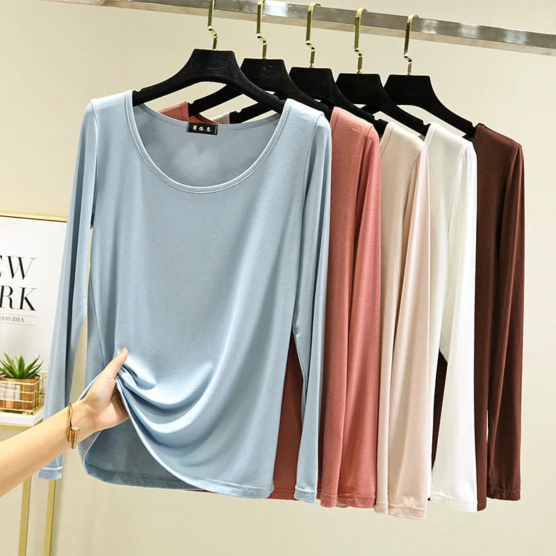 Modal Long-Sleeve Pyjama Tops for Women