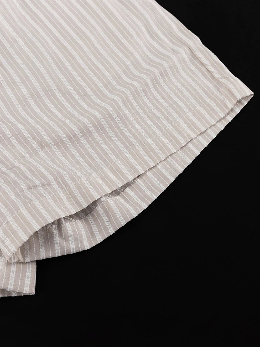 Women's Striped Shirt & Shorts Pyjama Set