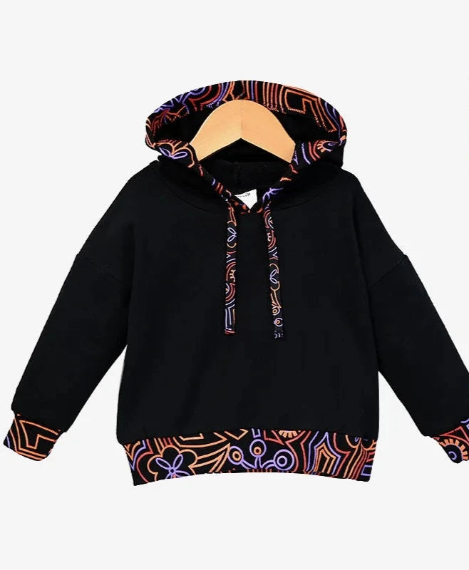 Black Hooded Set Unisex Pyjama Set